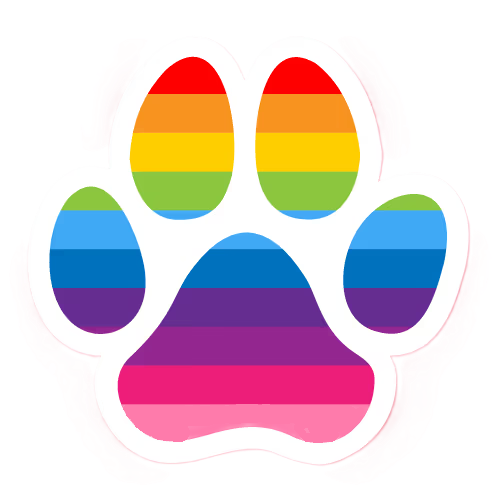 rainbow paw